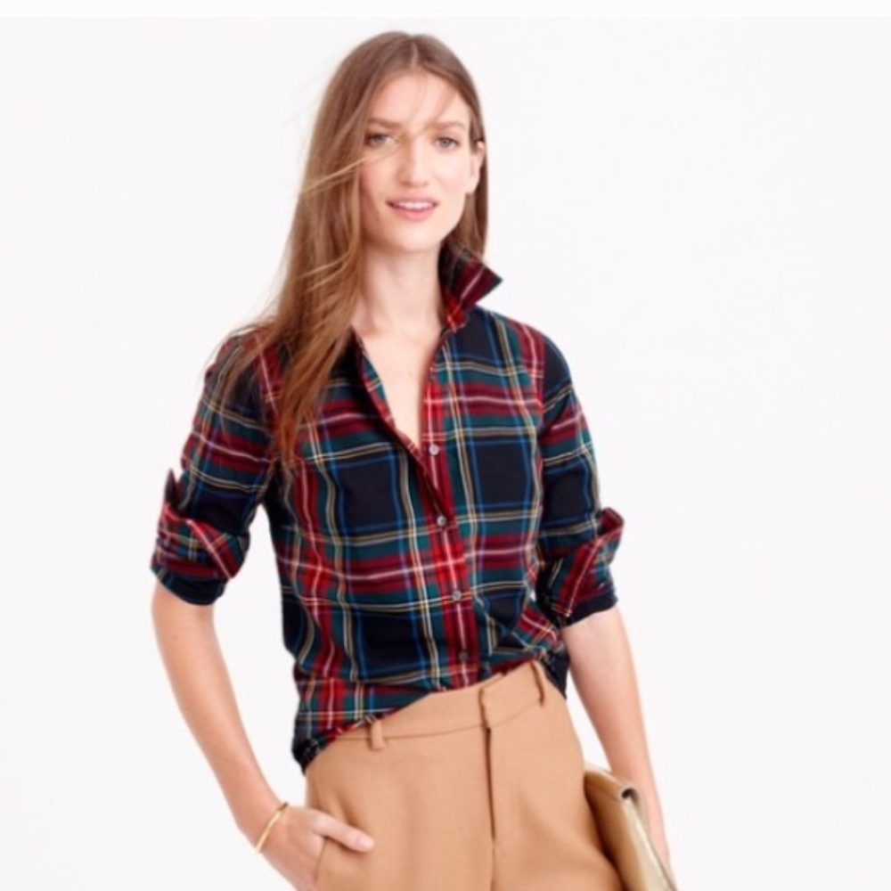NWT J.Crew Perfect Fit Shirt, 00 Stewart Plaid